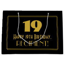 19.o aniversário — Art Deco Inspirou Olhar "19" &