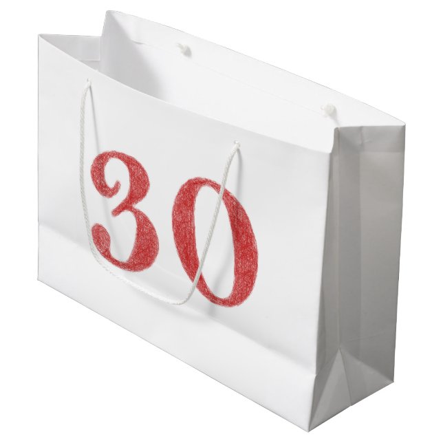 Sacola Para Presentes Grande 30 anos (Frente inclinada)