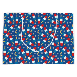 Sacola Para Presentes Grande 4° Verão de picolés Patrióticos