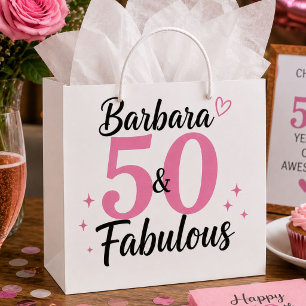 Sacola Para Presentes Grande 50 e Fabuloso Festa de Aniversário Personalizada