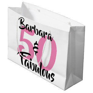 Sacola Para Presentes Grande 50 e Fabuloso Festa de Aniversário Personalizada