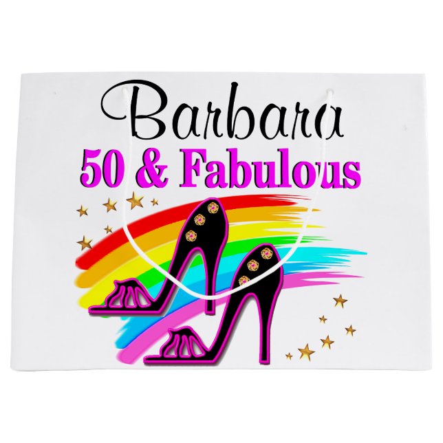 SACOLA PARA PRESENTES GRANDE 50, FOXY E FABULOSO (Frente)