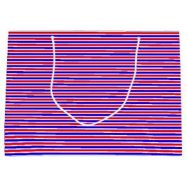 Sacola Para Presentes Grande 6 de aniversário personalizado azul vermelho