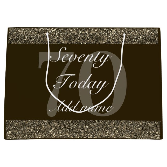 Sacola Para Presentes Grande 70 de presente especial de aniversário personaliza (Frente)