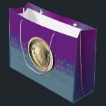 Sacola Para Presentes Grande 8º aniversário do casamento Bronze Emblem Bag.<br><div class="desc">Meu gráfico metálico original adorando a bolsa de presente de seu amado no seu 8º aniversário de casamento em bronze,  o que poderia ser mais doce?!</div>