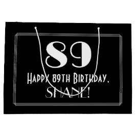 Sacola Para Presentes Grande 89.º aniversário: Art Deco Inspirou Estilo "89", N