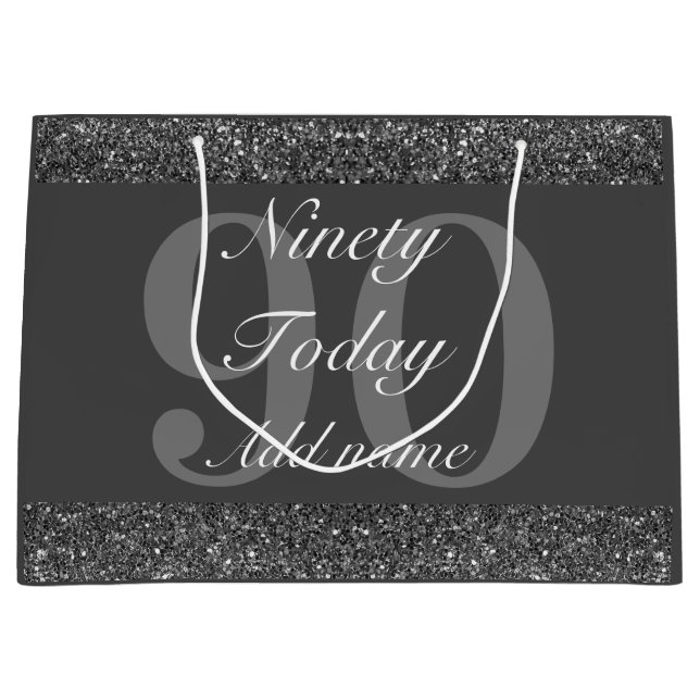 Sacola Para Presentes Grande 90 de presente especial de aniversário personaliza (Frente)