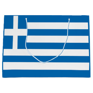 Sacola Para Presentes Grande A bandeira nacional da Grécia