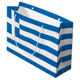 Sacola Para Presentes Grande A bandeira nacional da Grécia
