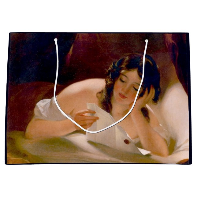 Sacola Para Presentes Grande A Carta do Amor (por Thomas Sully) (Frente)