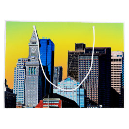 Sacola Para Presentes Grande A Casa Personalizada, Boston EUA, Poster Card Magn