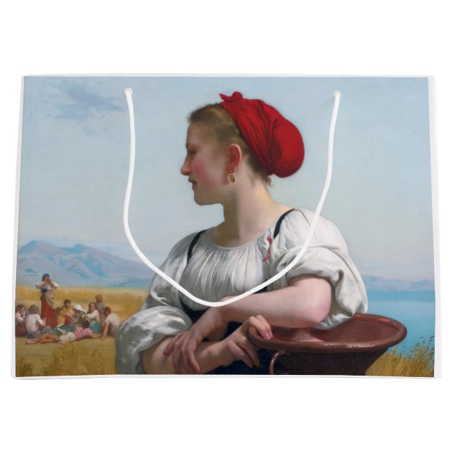 Sacola Para Presentes Grande A Ceifeira, Bouguereau (Frente)