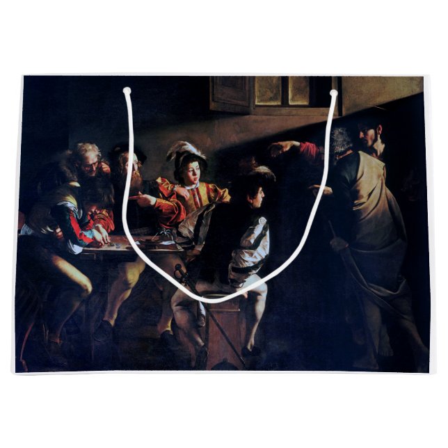 Sacola Para Presentes Grande A chamada do Santo Matthew, Caravaggio (Frente)
