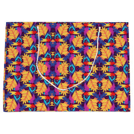 Sacola Para Presentes Grande A colorful gift bag with a vibrant pattern
