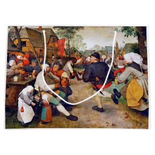 Sacola Para Presentes Grande A dança camponesa, Pieter Bruegel