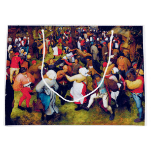 Sacola Para Presentes Grande A dança do casamento, Pieter Bruegel