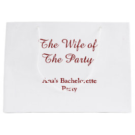 Sacola Para Presentes Grande A esposa do nome da festa de despedida de solteira