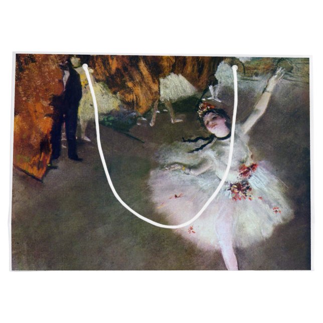 Sacola Para Presentes Grande A Estrela, Ballerina, Edgar Degas, 1878 (Verso)