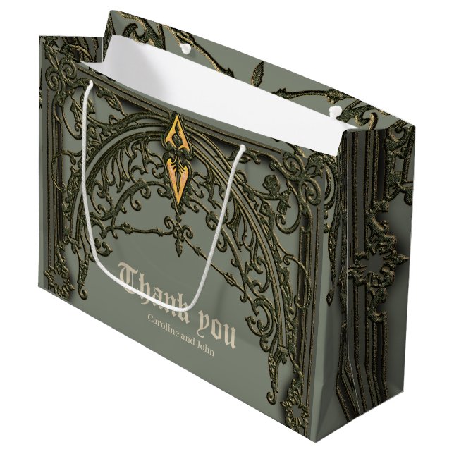 Sacola Para Presentes Grande A flor vermelha, a flor da afeição (Frente inclinada)