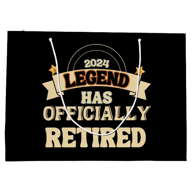 Sacola Para Presentes Grande A lenda se aposentou oficialmente (Verso)