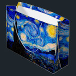 Sacola Para Presentes Grande A Noite Estrelada de Vincent Van Gogh<br><div class="desc">Vincent Van Gogh A Noite Estrelada. Esta é uma antiga obra-prima do pintor-mestre holandês Vincent Van Gogh. Esta pintura de paisagens de arte tem cores lindas,  vibrantes e saturadas. Vincent Van Gogh era um pintor impressionista holandês. Esta imagem está no dominio público</div>