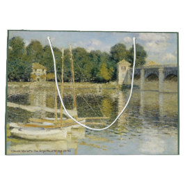 Sacola Para Presentes Grande A Ponte Argenteuil (1874) de Claude Monet