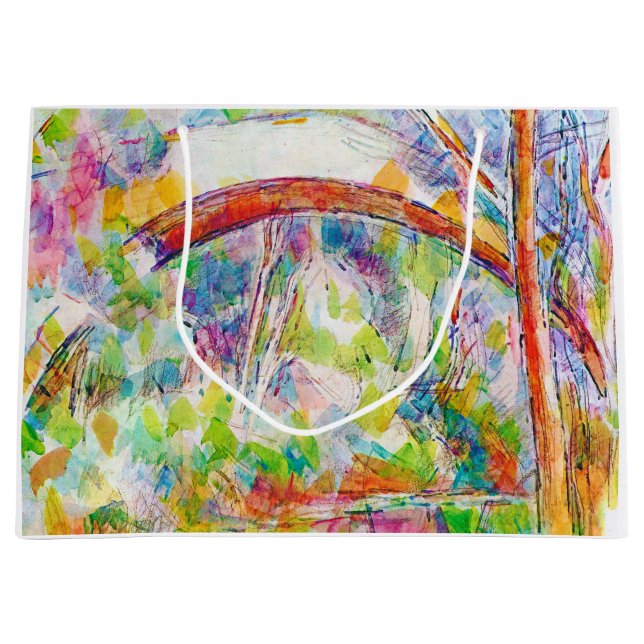 Sacola Para Presentes Grande A Ponte, Paul Cezanne (Frente)
