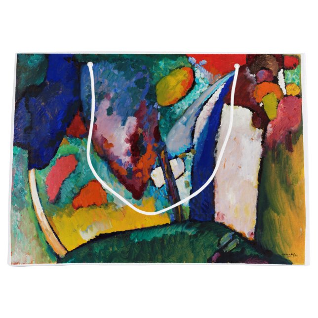 Sacola Para Presentes Grande A Quebra d'água, Wassily Kandinsky (Frente)