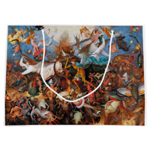 Sacola Para Presentes Grande A queda dos anjos rebeldes, Pieter Bruegel