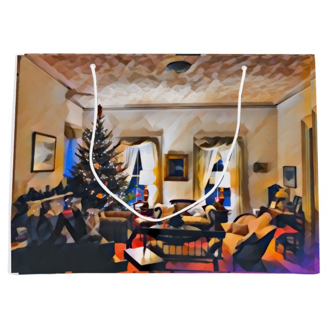 Sacola Para Presentes Grande A Sala de Natal (Frente)