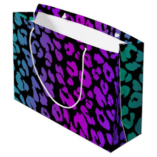 Sacola Para Presentes Grande A Série Leopardo Multi-Colorido Design 1
