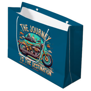 Sacola Para Presentes Grande A Viagem É O Destino: Moto Vintage