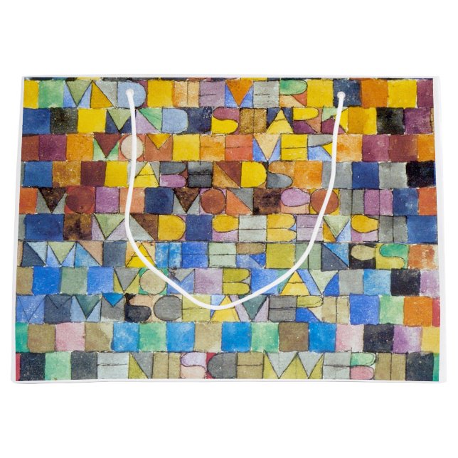 Sacola Para Presentes Grande ABC (Alfabeto), Paul Klee (Frente)