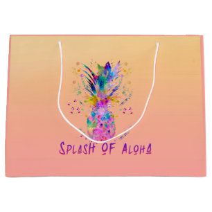 Sacola Para Presentes Grande Abertura de Aloha