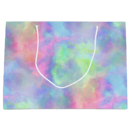 Sacola Para Presentes Grande abertura de cor d'água opal: