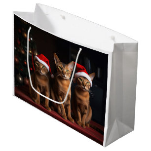 Sacola Para Presentes Grande Abissínia pelo Natal da Lareira