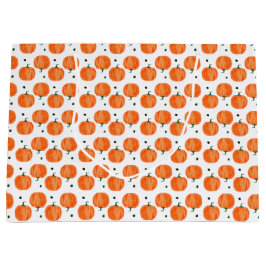 Sacola Para Presentes Grande Abóbora De Aquarela