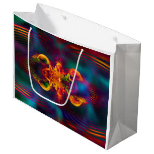 Sacola Para Presentes Grande Abstrato Apofílise Fractal XI + sua ideia