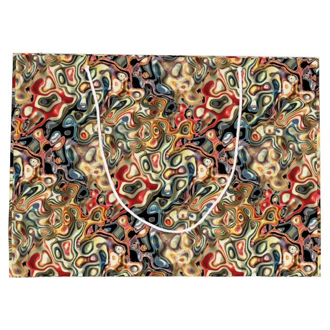 Sacola Para Presentes Grande Abstrato Art Gift Bag (Verso)