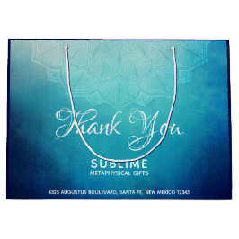 Sacola Para Presentes Grande Abstrato Azul bonito Mandala