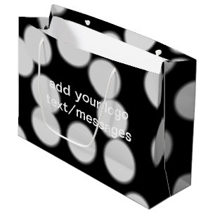 Sacola Para Presentes Grande Abstrato de aguarela verde simples adicionar texto