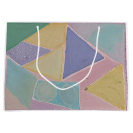 Sacola Para Presentes Grande Abstratos Serenos: Um Sonho Pastel