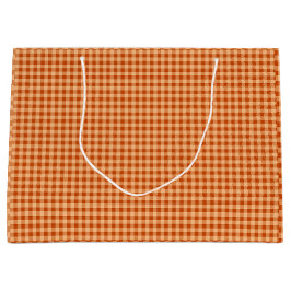 Sacola Para Presentes Grande Ação de Graças de Autumn Gingham