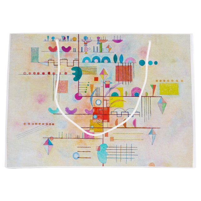 Sacola Para Presentes Grande Acento Gentil, Wassily Kandinsky (Frente)