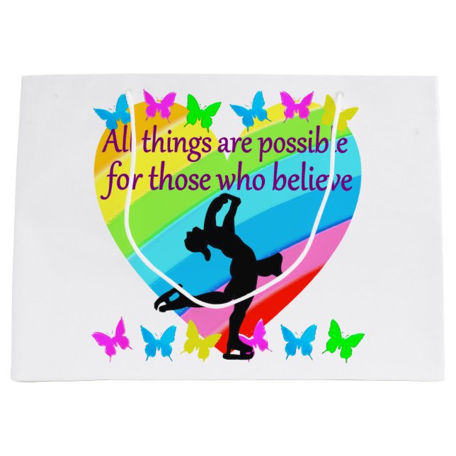 SACOLA PARA PRESENTES GRANDE ACREDITE EM SEUS SONHOS DE PATIA (Frente)