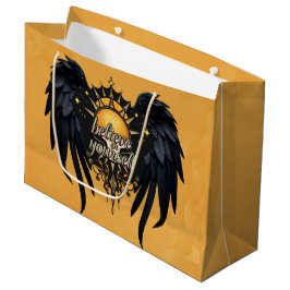 Sacola Para Presentes Grande Acredite em si mesmo, uma carta