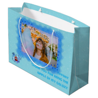 Sacola Para Presentes Grande Adicione Sua Foto - Galáxia Agradável - Grande Sac