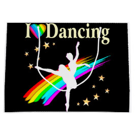 SACOLA PARA PRESENTES GRANDE ADORO A DESIGN DE DANÇAR