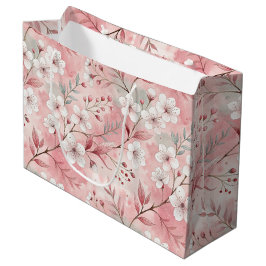 Sacola Para Presentes Grande Aesthetic cherry blossoms
