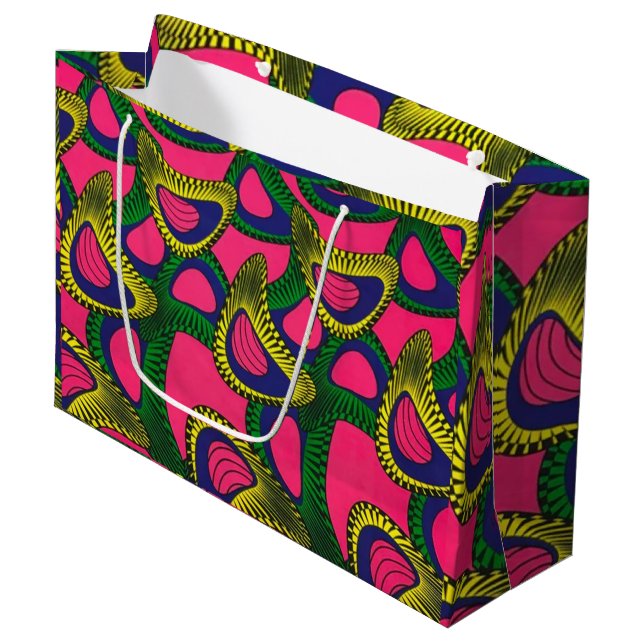 Sacola Para Presentes Grande African Print Large Gift Bag (Frente inclinada)